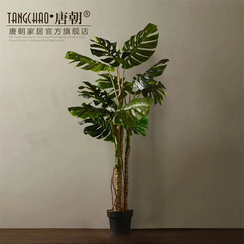 Nordic large simulation plants potted tropical false green living room floor bonsai interior decoration home furnishings