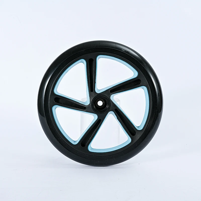 8 polegada 200mm Kick scooter carrinho carrinho de compras carrinho PU silencioso desgaste-resistente roda de alta velocidade dupla rolamento bola