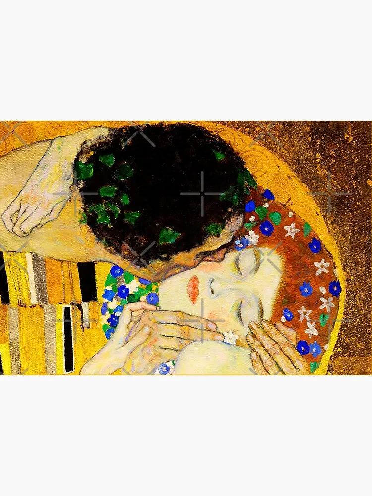 Gustav klimt o beijo máscara facial filtro pano de bolso reutilizável lavável