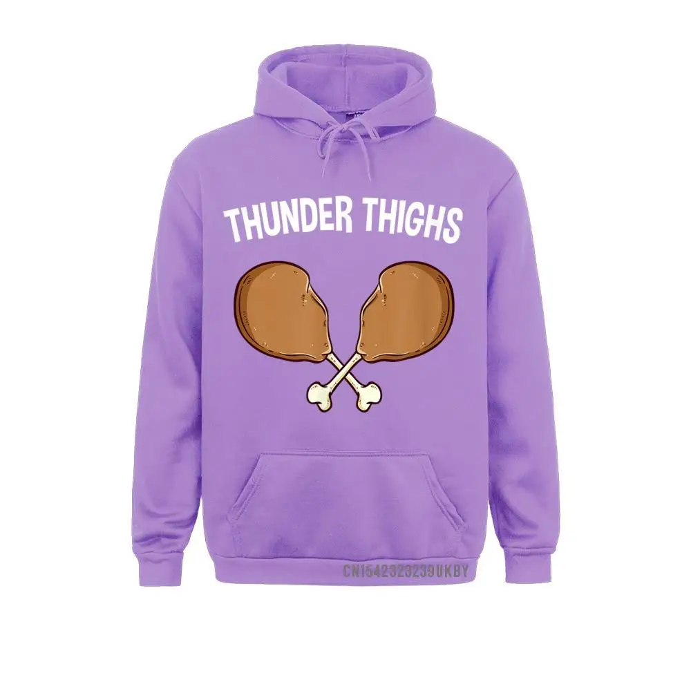 Thunder Thighs Funny Thanksgiving Humor Turkey Day Hoody Sweatshirts 2021 Long Sleeve Design Boy Hoodies Hoods Spring/Autumn