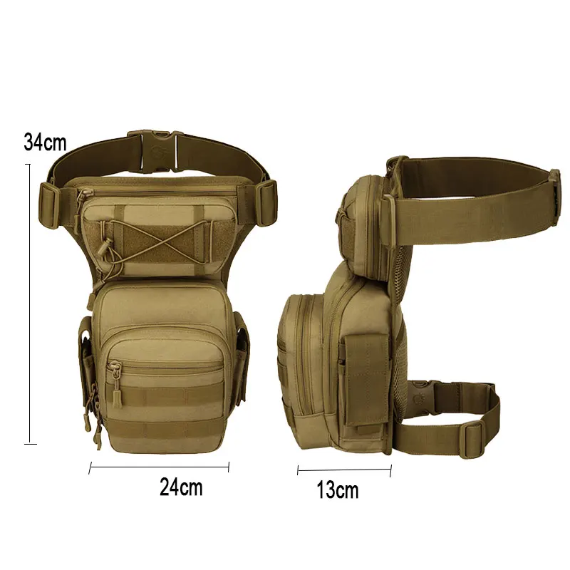 Men Leg Bag Outdoor Waist Pack Thigh Bags Utility Belt Pouch  Hiking Male Waist Hip Motorcycle Sport Fanny Camping Fishing Bags