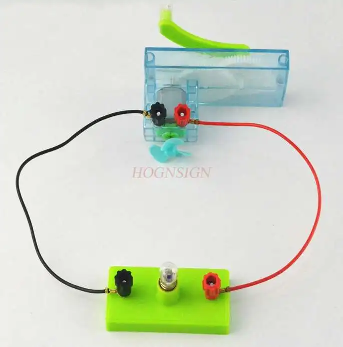 physical experiment equipment for Small hand-cranked generator model elementary science electric experiment