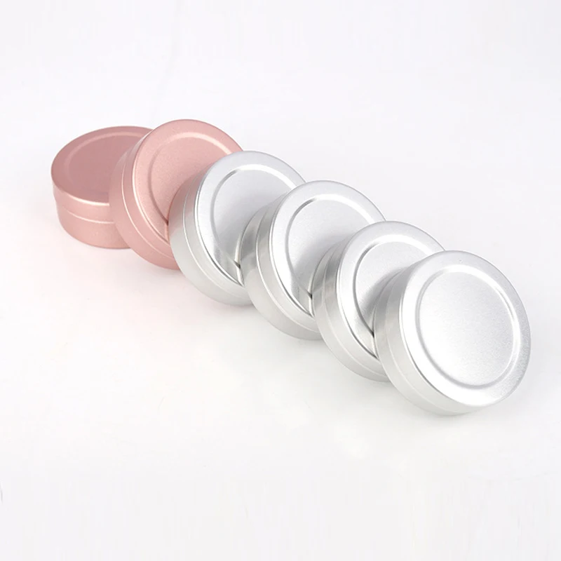 

100pcs Rose Gold 15g 20g Aluminum Jar Refillable Bottles Cosmetic Empty Pot Eyeshadow Makeup Face Cream Box Container Storage