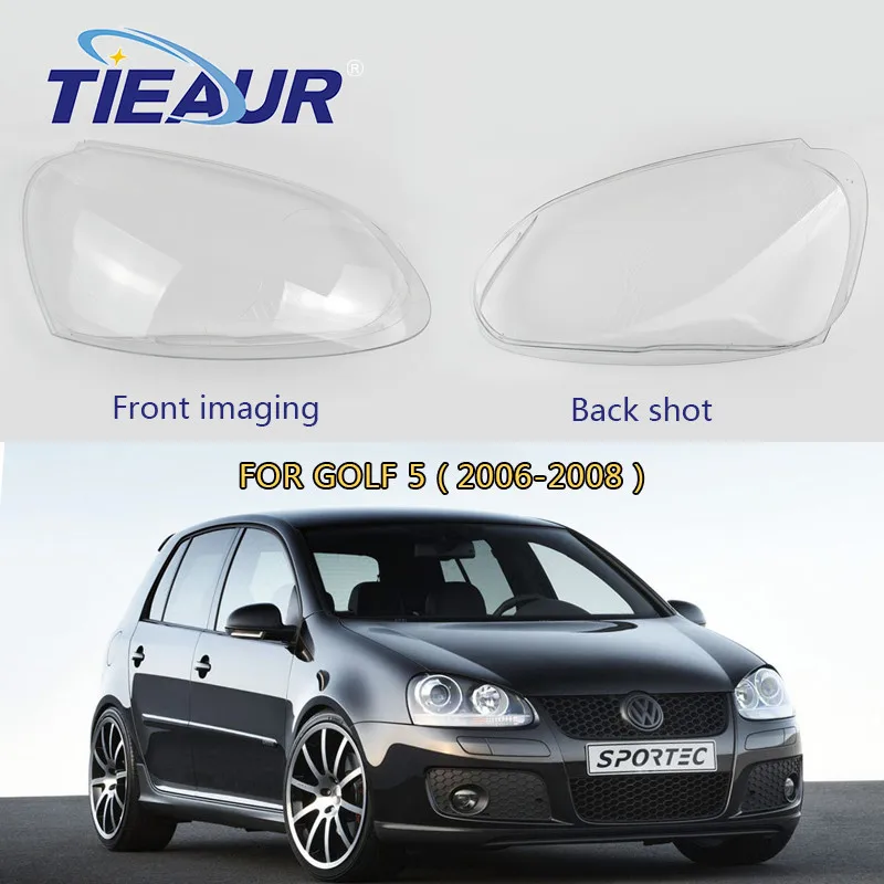 

Headlight Transparent Lens Cover For Volkswagen Golf 5 2007-2011 4Doors Car Accessories Headlamp Clear Shell Replacement Parts