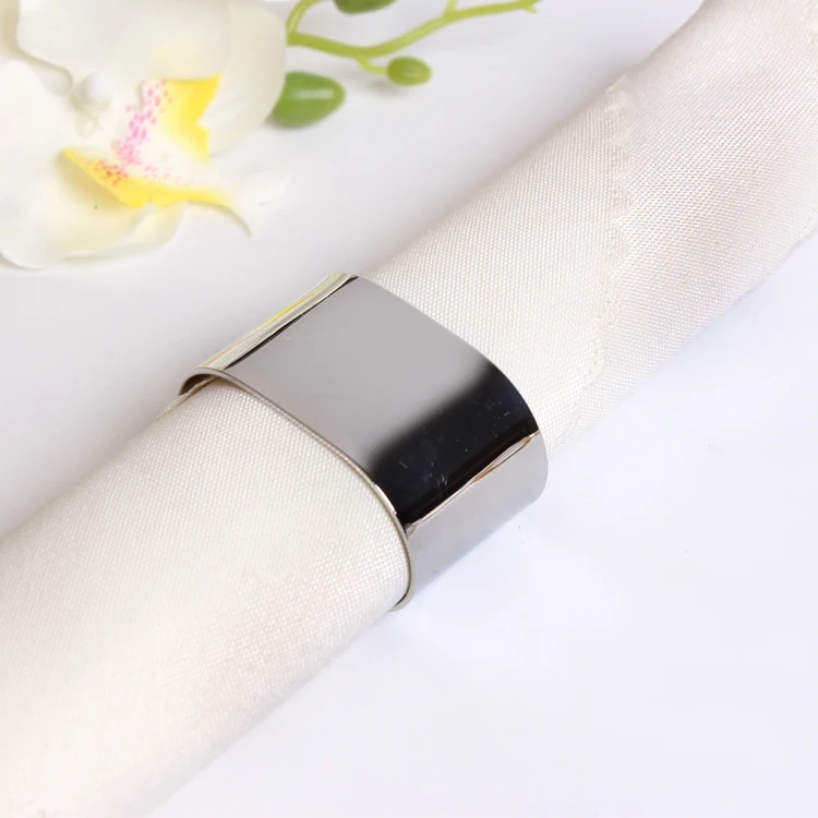 Classic Napkin Ring Buckle, European-style, Western Food Buckle, Glossy, Modern, Simple, 10Pcs