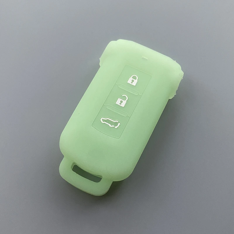 Silicone Car Key Cover Case for Mitsubishi Delica D5 Outlander 2014 Pajero remote Key Car Accessories Bag