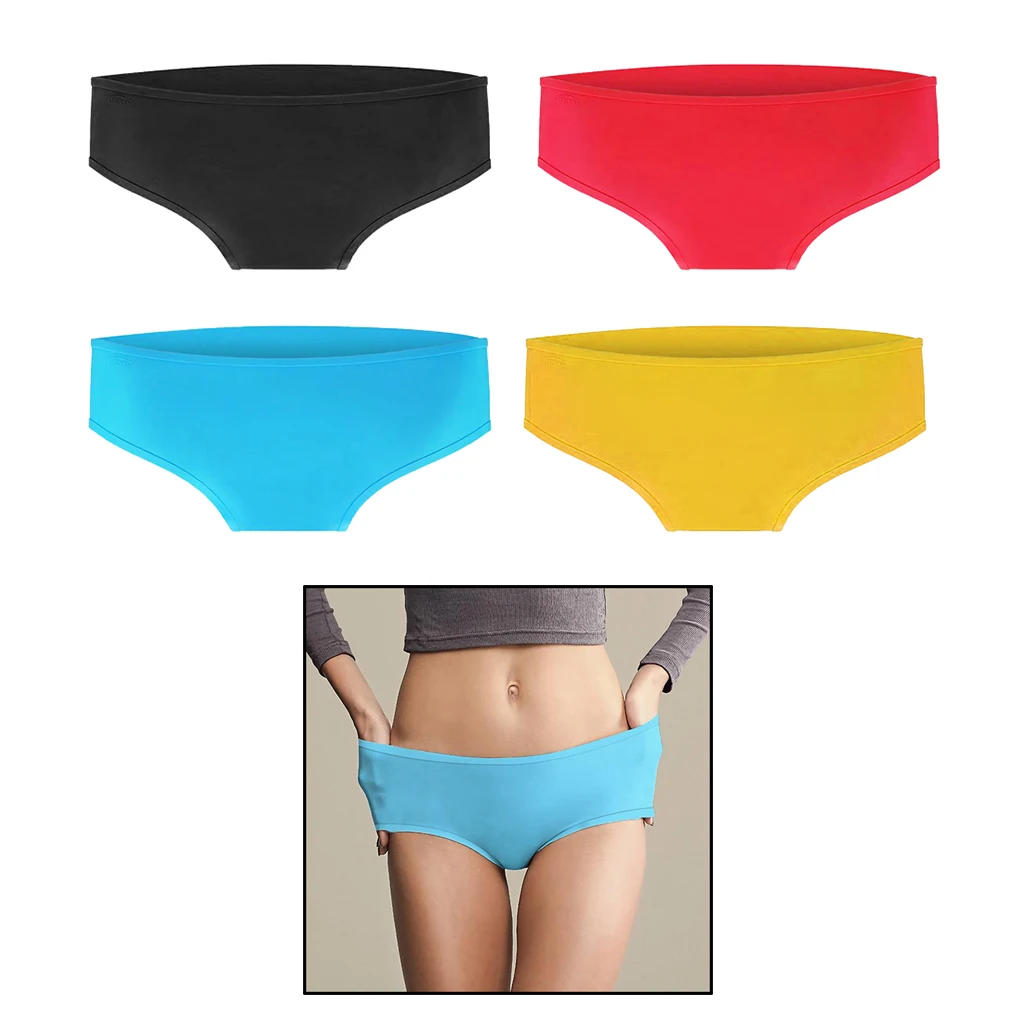 Women's Swim Trunk Seamless Support Panty Silicone Bikini Bottoms, Bathing Suit, Swimsuits for Women