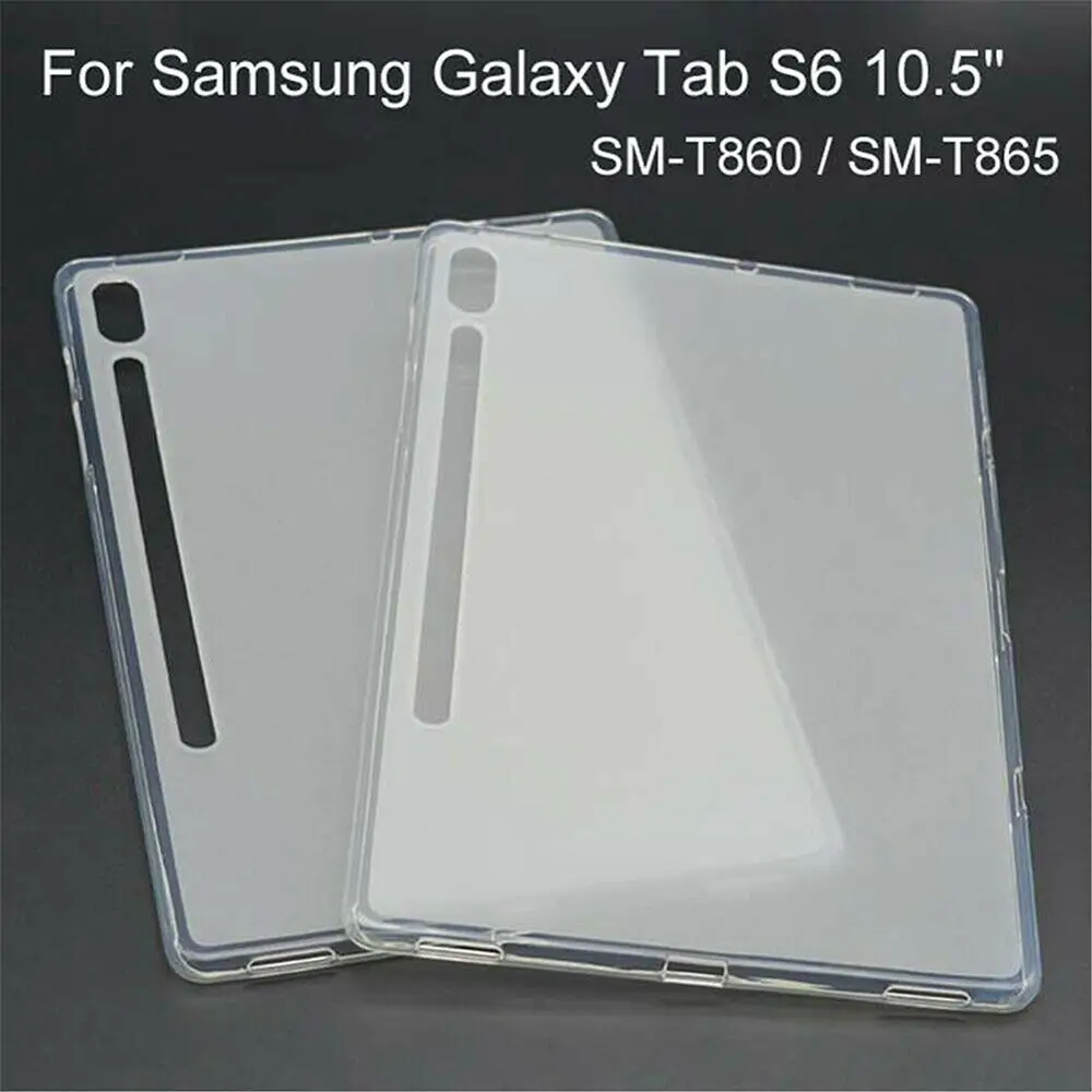 Miękki futerał na Tablet TPU do Samsung Galaxy Tab S6 10.5 calowy SM-T860 SM-T865 2019 przezroczysty TPU ochronna tylna pokrywa dla Tab S6 — zdjęcie 4
