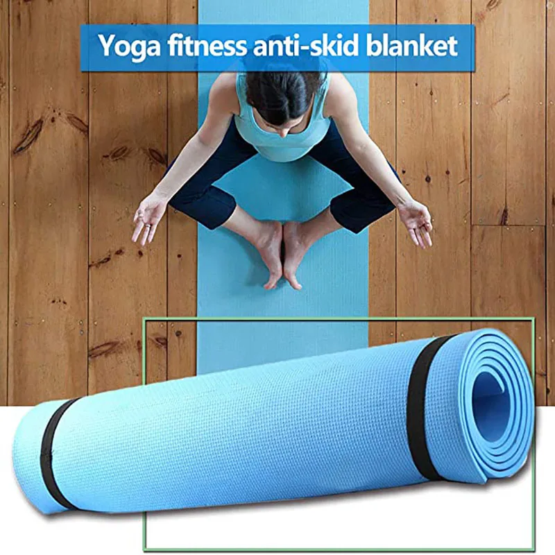 173*61cm Yoga Mat Fitness Mats Non-slip Carpets Sports Gymnastic Mat EVA Rugs For Yoga Exercise Gym Pilates 6MM Thick Tasteless