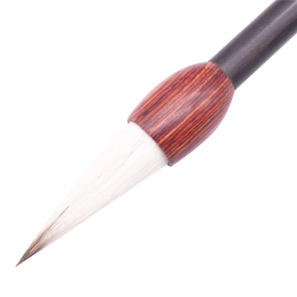 1 Pcs Calligraphy Brushes Medium Regular Script Tip Material Rabbit Hair Bristle Sheep Painting Supplies Office School