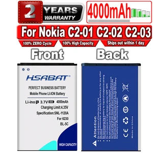 HSABAT-Batterie für Nokia BL-4B BL-4D BL-4C BL-4C4U BL-5B 5BT BL-5C BL-5CT BL-5J BP-5M BP-6X BL-6Q BLC-2 BLD-3 BLB-2 10 Hauptverkauf Batterie BL 4c - №9