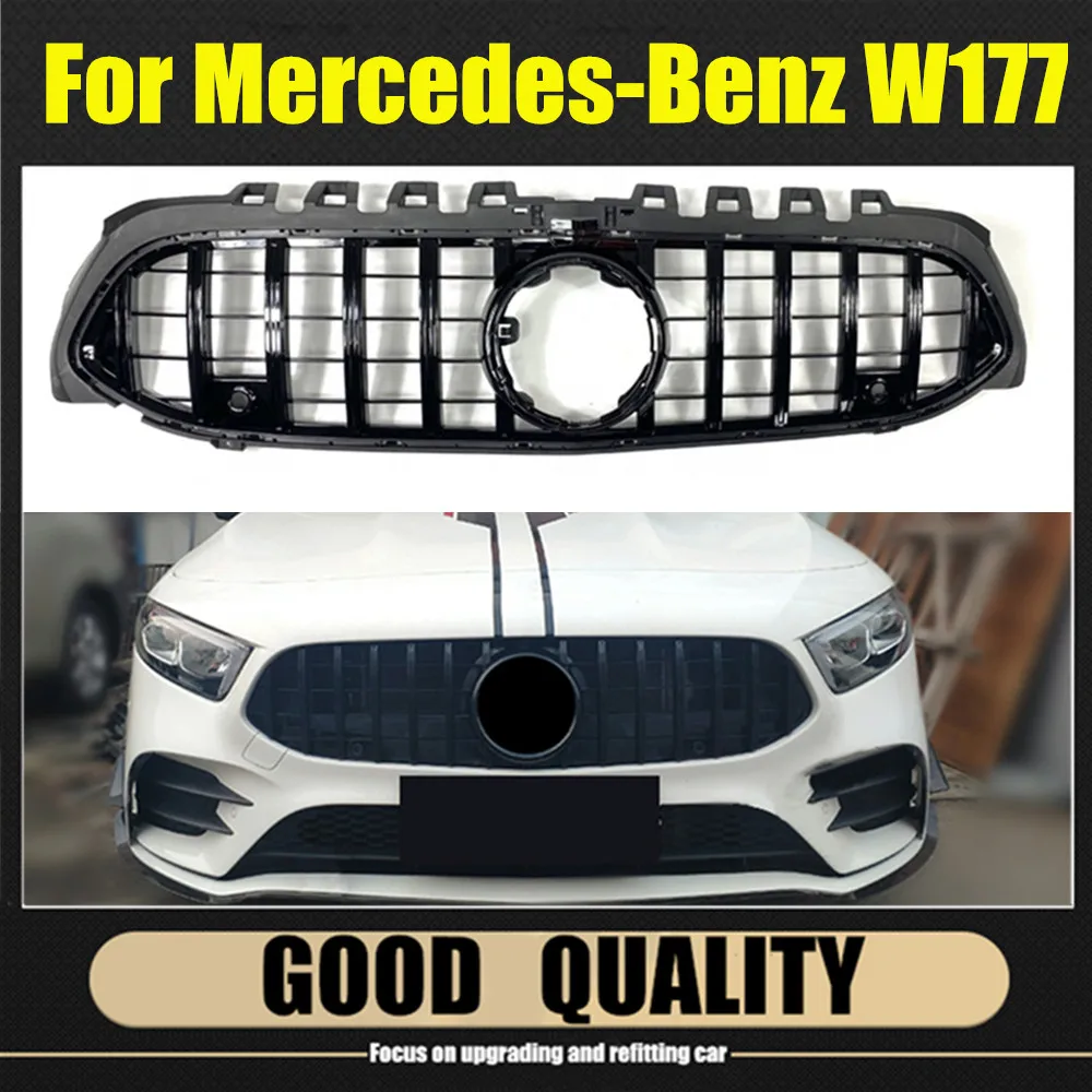 

Front Bumper Racing Grill Billet Grille Cover For Mercedes-Benz W177 A-Class 2019 2020 2021 GT