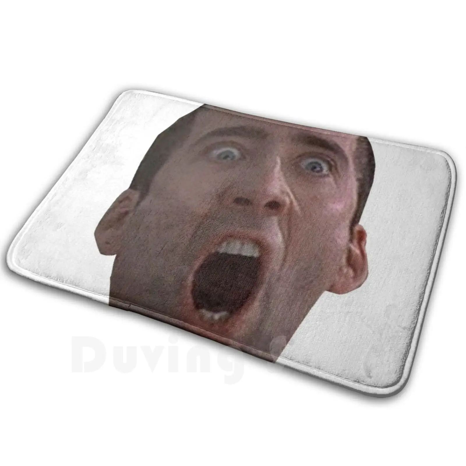 

Nick Cage Carpet Mat Rug Cushion Soft Non-Slip Nick Cage Nicholas Face Meme Relatable Reaction Angry Eyes Tumblr