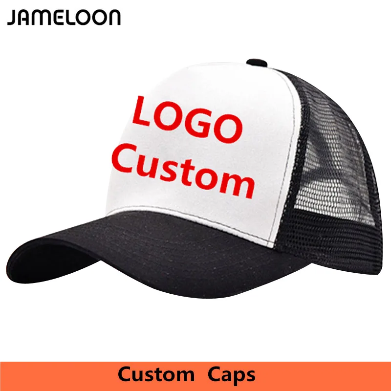 Custom 3D Embroidery Logo Mesh Baseball Caps Curved Brim Adult Kids Customized Team Snapback High Quality Snap Back Trucker Hat