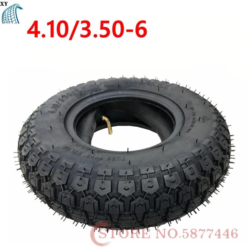 

Old Scooter Tires 4.10/3.50-6 Inner and Outer Tires, 12-inch Inner and Outer Tires, Pneumatic Tires, Suitable for Lawn Mowers