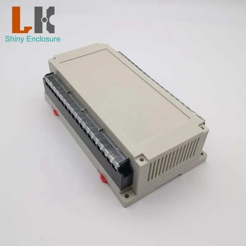200x110x60mm Industrial Din Rail Plastic Enclosures PLC Housing for Electronics Project Box Small ABS Electronic Junction Box