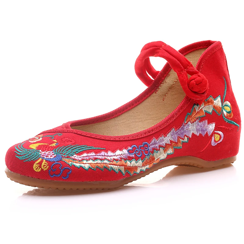 Spring and Autumn Caifeng wedding shoes embroidered cloth shoes women\'s single shoes tendon soft bottom dance shoes  WSH2287