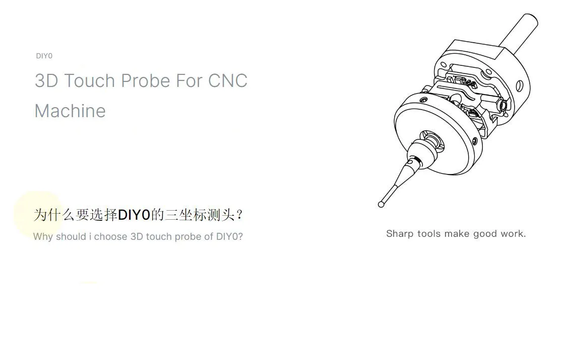 Neueste V6 Anti-Roll 3D-Tastsonde Kantenfinder Präzisions-CNC-Sonde Kompatibel mit Mach3 und Grbl – Detail 1