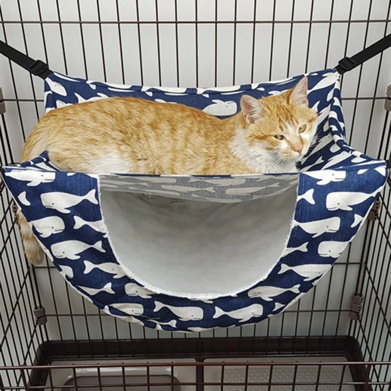 Cat Hanging Hammock Cage House With Adjustable Straps Warm Chinchilla Squirrel Hanging Sleeping Bed For Cat Ferret Puppy Rabbit