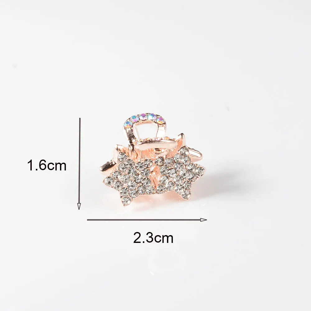 Bling Hair Claw Crab for Hair Korean Crystal Rhinestone Girl Mini Hair Claws for Women Bow knot Heart Star Small Hair Clip