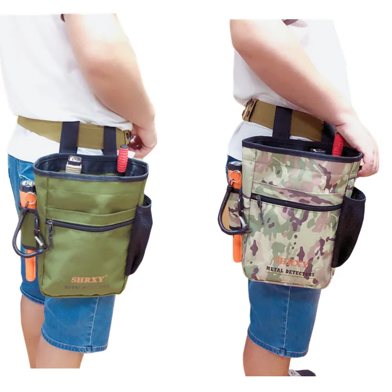 Bolsa con Detector de metales para excavador, paquete de cintura del Tesoro, buena suerte, encuentra herramientas de detección de jardín, pala,