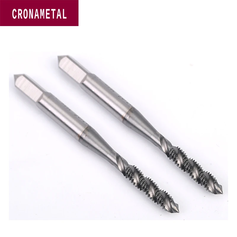 Cronametal HSSE Threading Tool Metric T502 special spiral flute thread tap for stainless steel TICN coating M3 M6 M8 screw tap