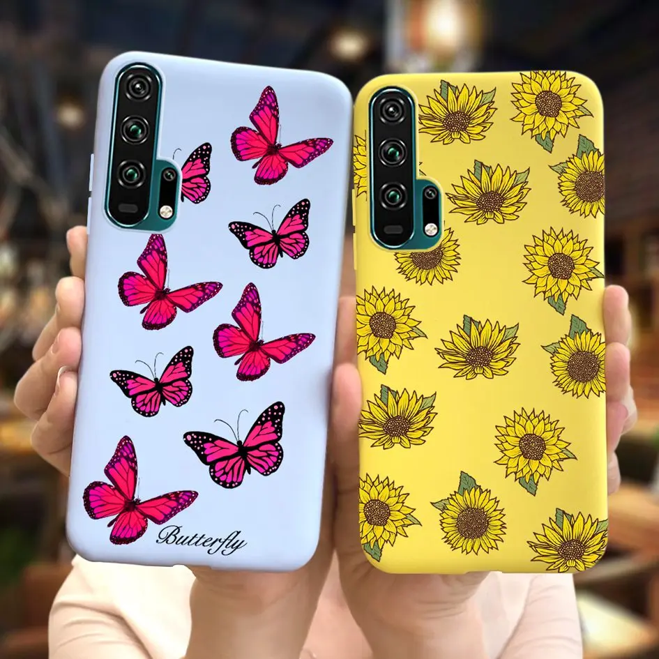 For Honor 20 Case For Honor 20 Pro YAL-AL10 Cover Cute Cartoon Cat Painted Phone Case For Honor20 20Pro YAL-L21 Soft Bumper Capa