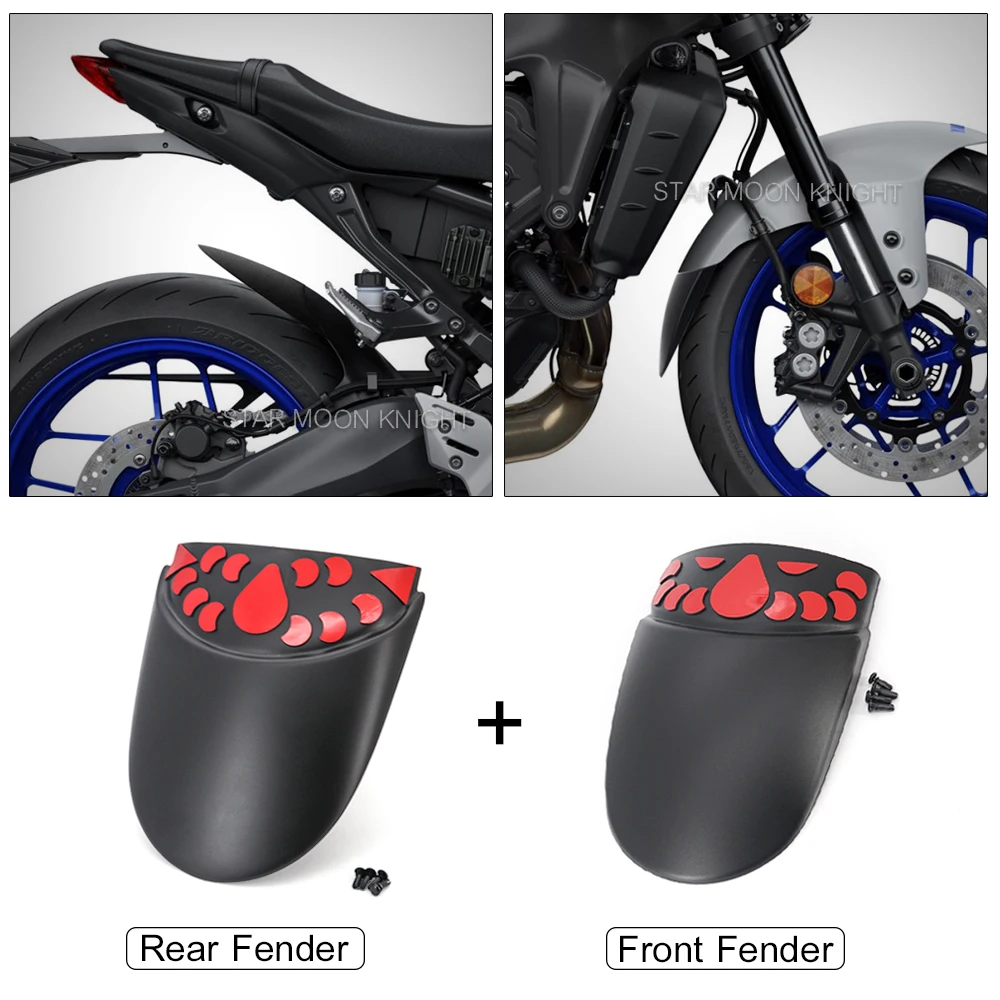 

Motorcycle Accessories Rear Fender For Yamaha mt 09 mt09 MT-09 SP 2021 Front Mudguard Extender Mud Splash Guard Hugger Extension