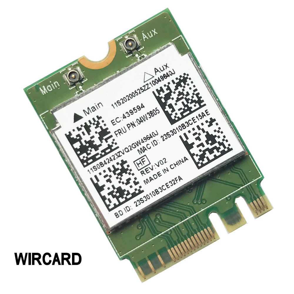 WIRCARD-Carte WIFI pour ThinkSub X240 XKamps T540 T540P TFTS T440s T440P, RTL8192EOBT M.2 BT4.0 FRU 04W3805