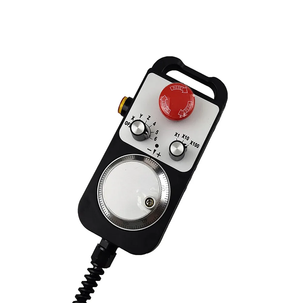 5V CNC Manual Pulse Generator 4/6axis  Pendant Handwheel MPG with Emergency Stop  For Siemens MITSUBISHI FANUC System