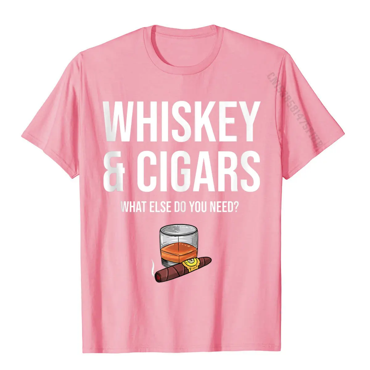 Whiskey Cigars Cuban CigarSmoker Whisky Basic Top Tops Shirt Slim Fit Comfortable Cotton Student Top T-Shirts Comfortable