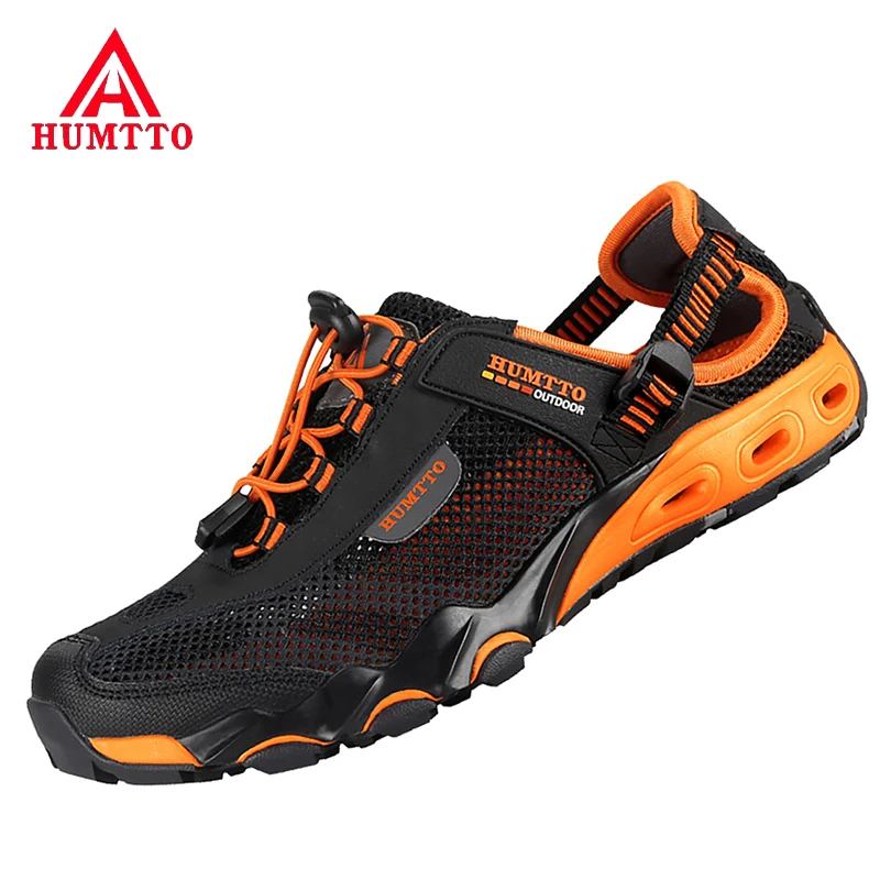 HUMTTO Mens Breathable Trekking Shoes Outdoor Hiking Sneakers Women Wading Aqua Water Shoes Mesh Quick drying Sports Sneakers