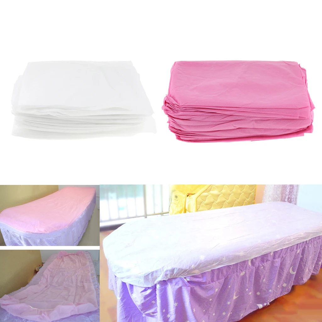 10 Pack Disposable Bed Sheets Fitted Massage Table Covers Salon SPA Bed Cover Massage Mattress 95 x 215 cm