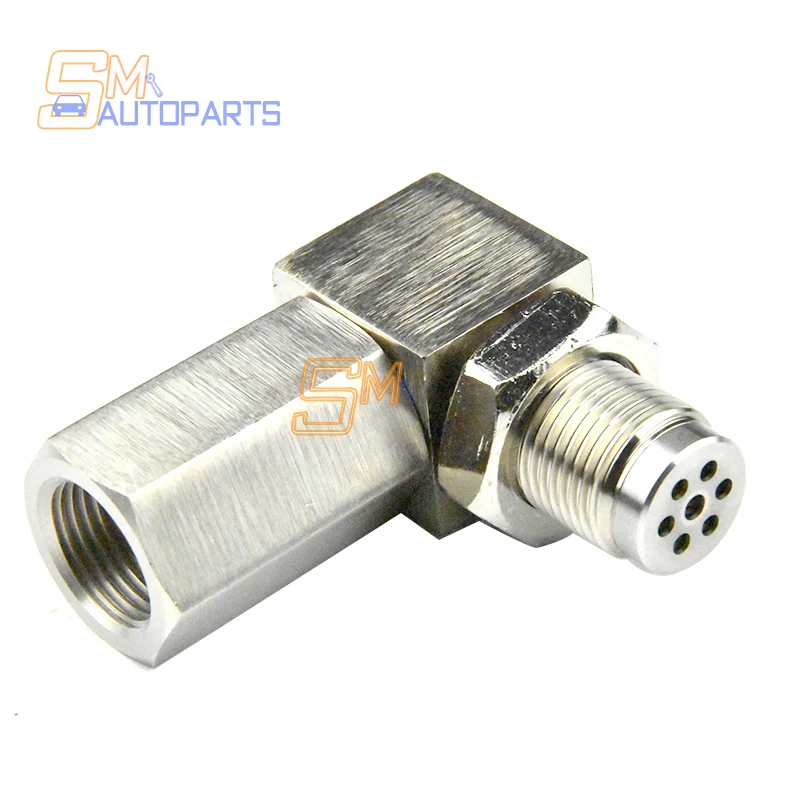 High Quality Universal 90 Degree O2 Sensor Spacer Engine Light CEL Check Bung Mini Catalytic Converter Solid