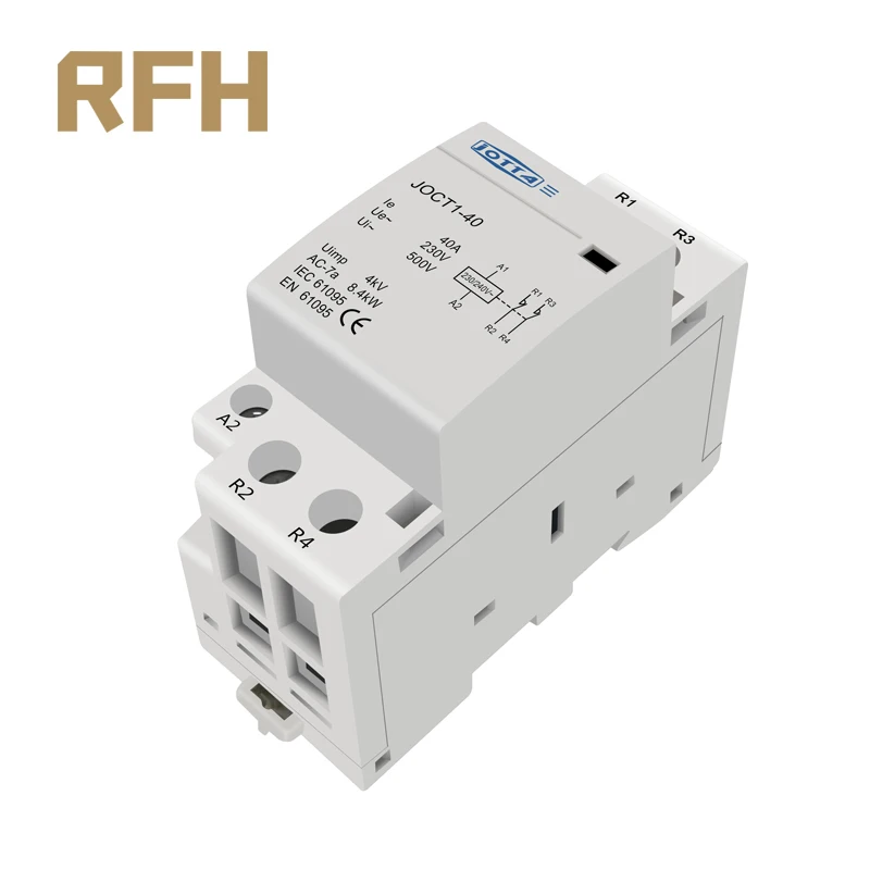 2P 32A 40A 63A  220V/230V 50/60HZ din rail household ac contactor 2NO / 2NC / 1NO 1NC