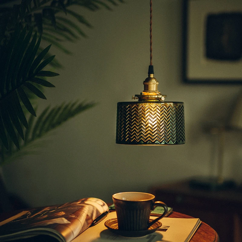 Green pendant light Led for Dining room Foyer Bed side Apartment Nordicglass pendant lights  LED art deco pendant light