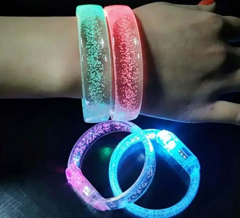 Led Wedding Favors Direct Sale Led Multi Color Bubble Flashing Light Up Glow Fashion Rave Party Bracelet Bangle Wholesale