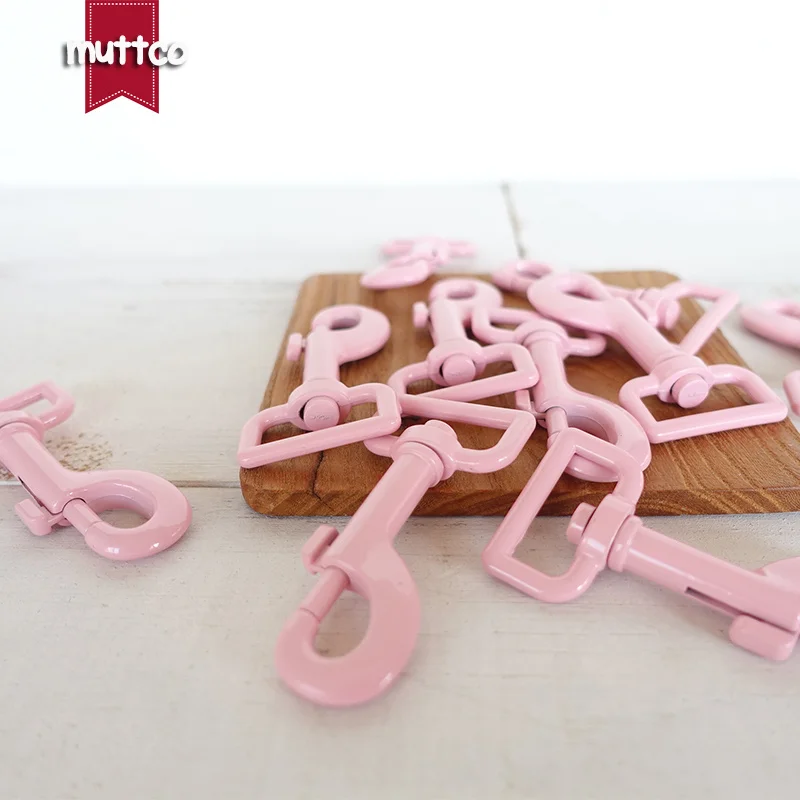 Metal pink dog Clasp Kirsite hook buckle hardware for 25mm webbing DIY Dog Leash parts top quality CPK-25P