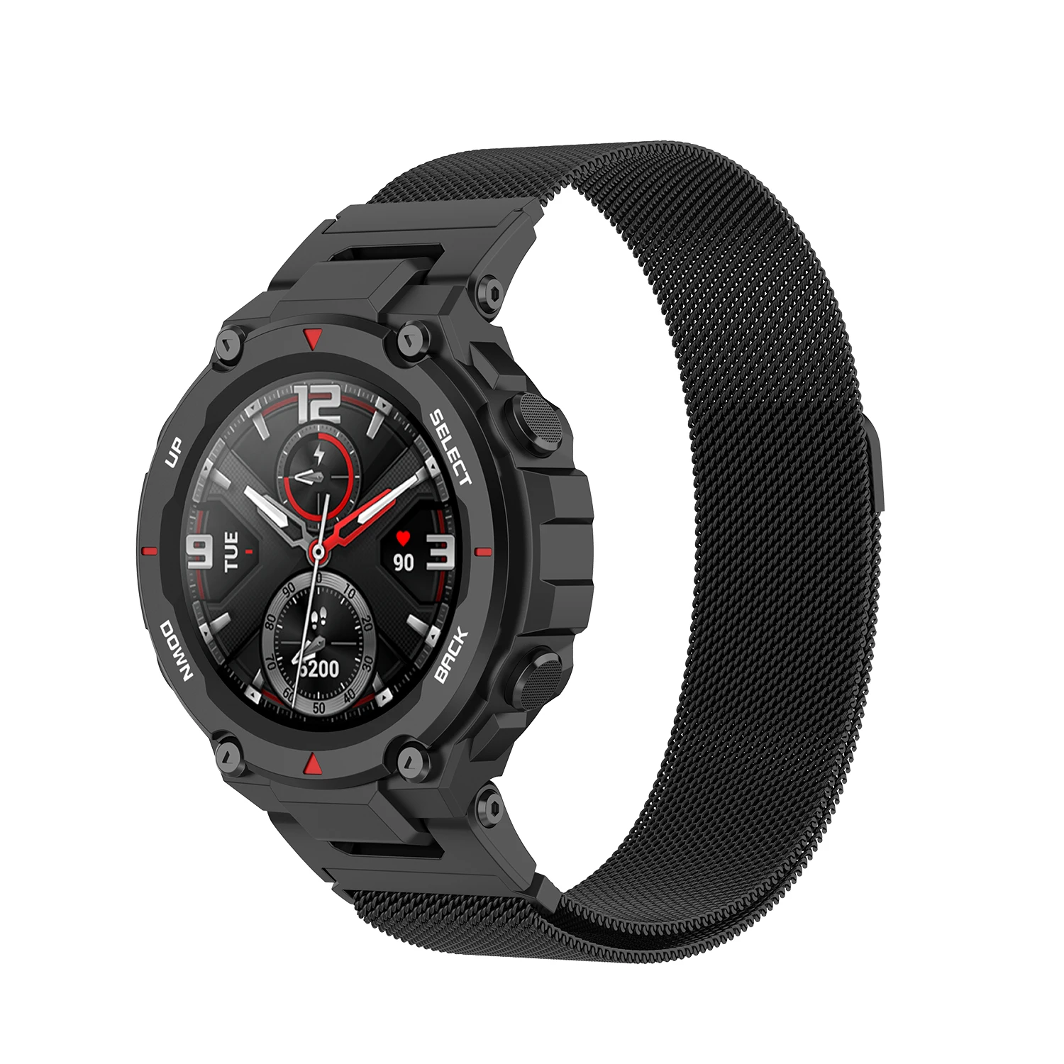 Milanese Watchband สำหรับ Xiaomi Amazfit T-Rex Pro สายโลหะมิลานสายรัดข้อมือสำหรับ Amazfit T-Rex สร้อยข้อมือแม่เหล็กสายรัดข้อมือ