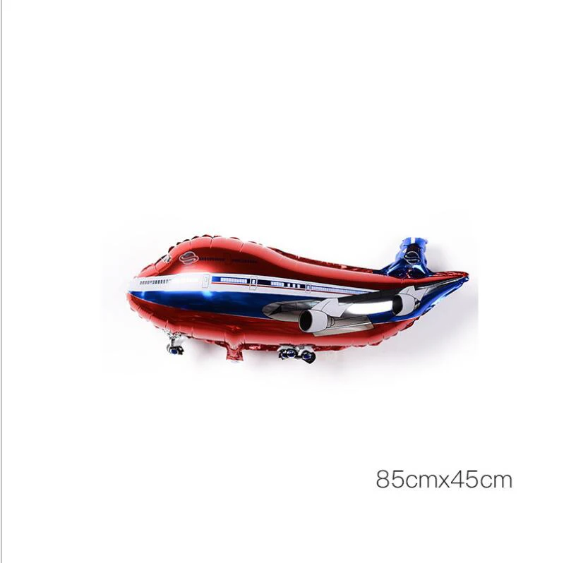 1 pc 85*45CM Inflatable Airliner Foil Balloons Plane Helium Balloons Children Birthday Gifts Toys Holiday Toy Aircraft Party