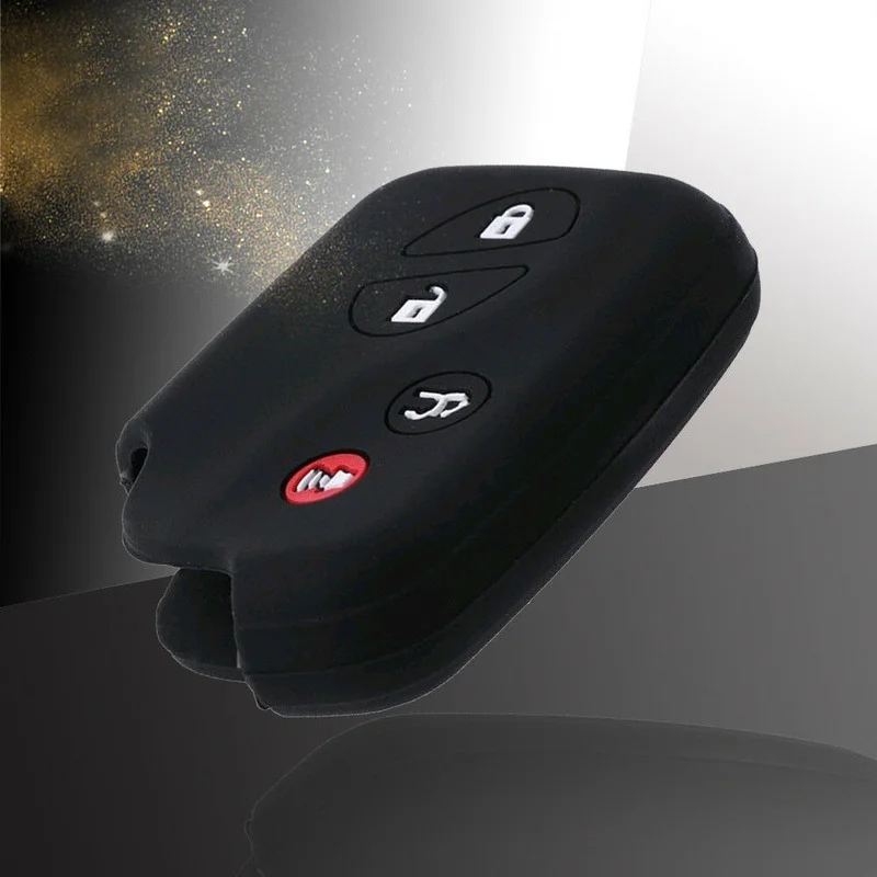 Funda de silicona con 4 botones para mando a distancia de coche, Carcasa protectora para Lexus ES240, ES350, RX270, RX350