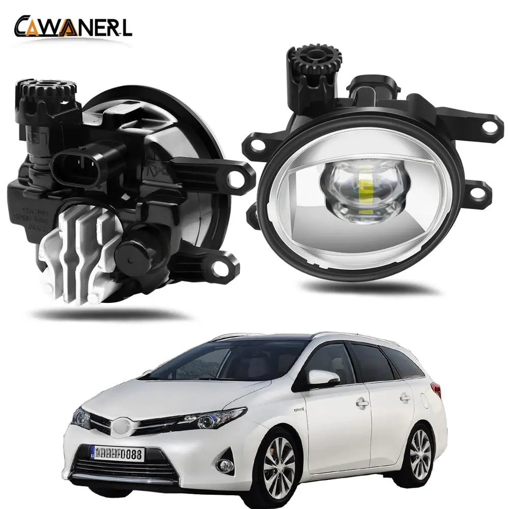 Fog Light Assembly 30W Car Right + Left Side LED Lens Fog Lamp DRL H11 12V For Toyota Auris 2012 2013 2014 2015 2016 2017 2018