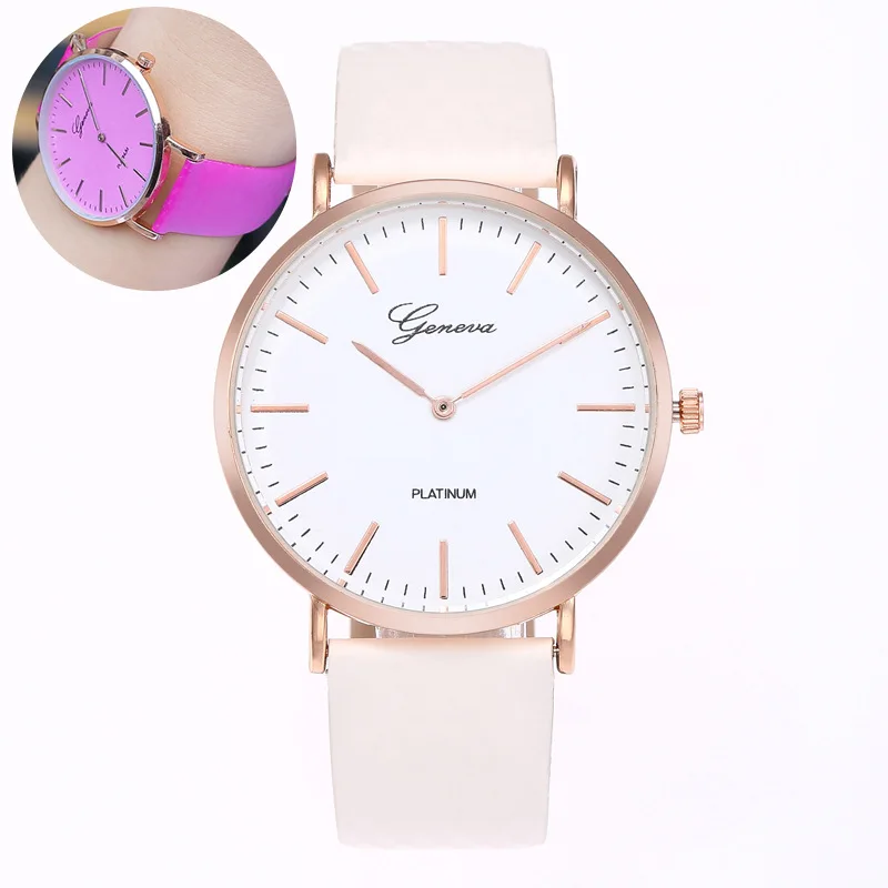 New Fashion Simple Style Temperature Change Color Women Watch Sun UV Color Change Men Women Quartz Wristwatches Relogio Feminino