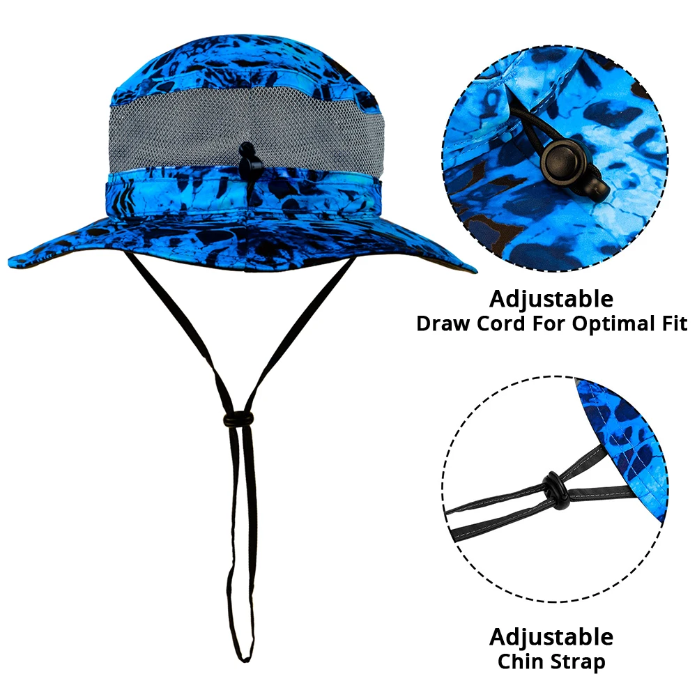 KastKing Sun Protection Fishing Hat Breathable Outdoor Sports Hat Fishing Cap with Adjustible Chin Strap Fishing Apparel