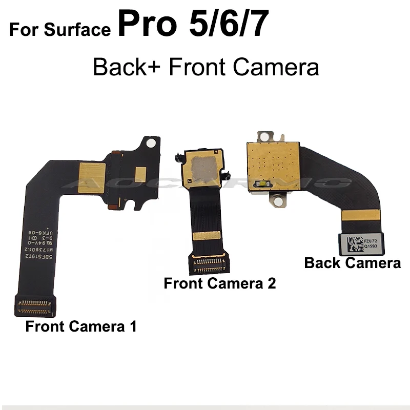 Aocarmo Back Camera For Microsoft Surface Pro 5 6 7 Pro5 Pro6 1796 Front Rear Camera Flex Cable Repair Parts