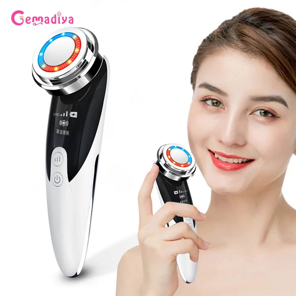 EMS ใบหน้านวดกระชับผิวนวดหน้า Redio Mesotherapy Electroporation RF LED Therapy Beauty อุปกรณ์วิทยุความถี่