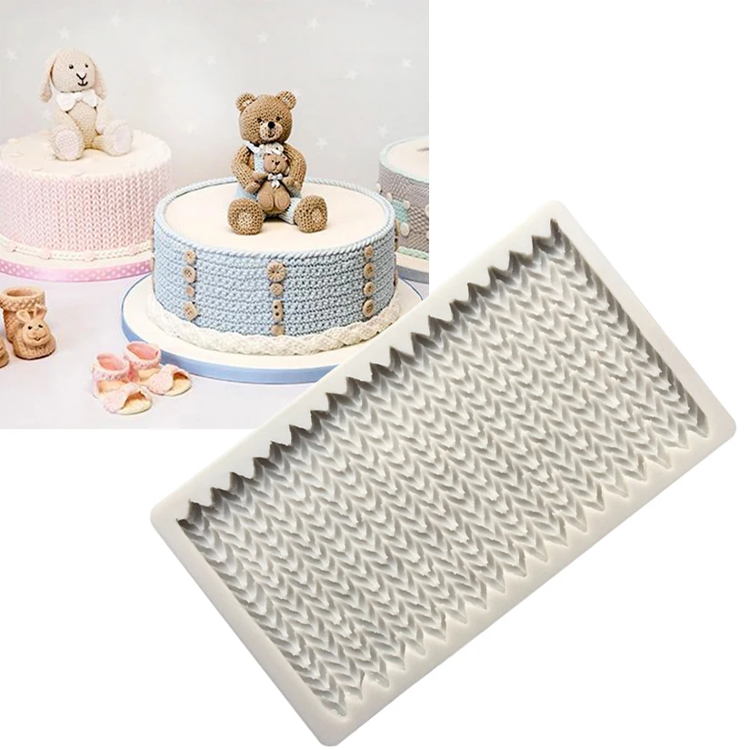 Knitted Sweater Silicone Sugarcraft Mold Cupcake Baking Fondant Cake Decorating Tools