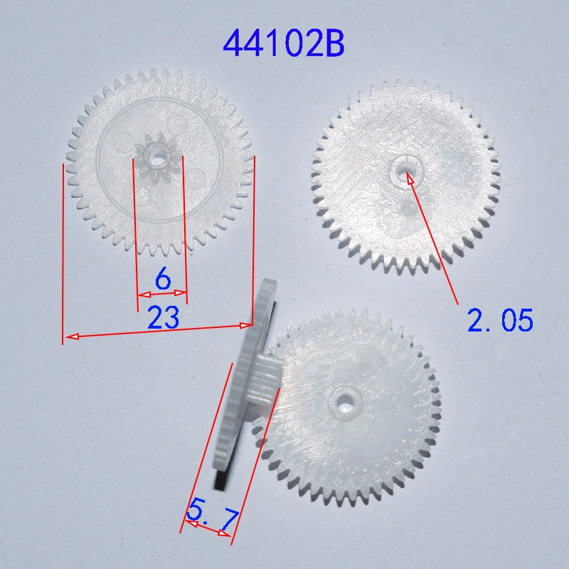 30pcs 32-56T double layer plastic gear 0.5M for 2mm axle rc car robot ship four  six axis aircraft diy toys parts model accessor