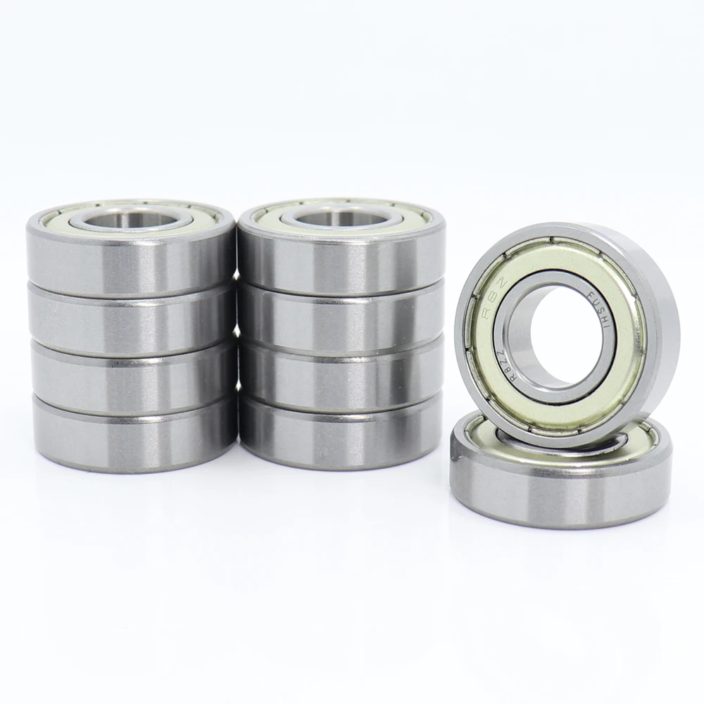 

R8ZZ Bearing 12.7x28.575x7.938mm ABEC-1 ( 10 PCS ) Inch Miniature R8 ZZ Ball Bearings