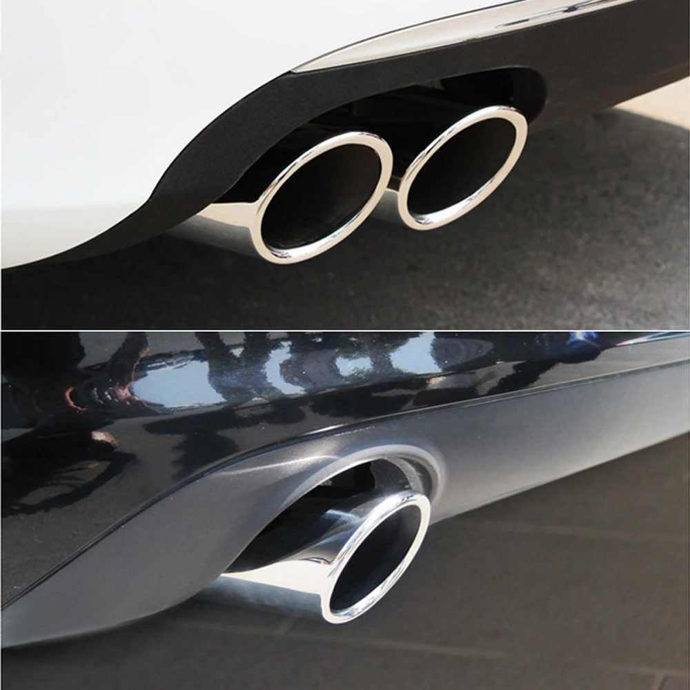 2-teiliges Set Verchromte Edelstahl-Auspuffendrohrabdeckungen für Q5/A4/A4L/A3, VW Volkswagen – Detail 18